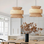 Rattan Bamboo Pendant Lamp 15.7"