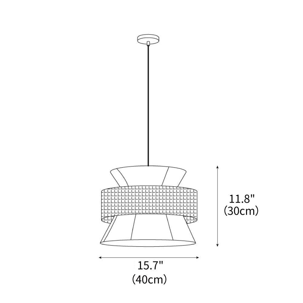 Rattan Bamboo Pendant Lamp 15.7"