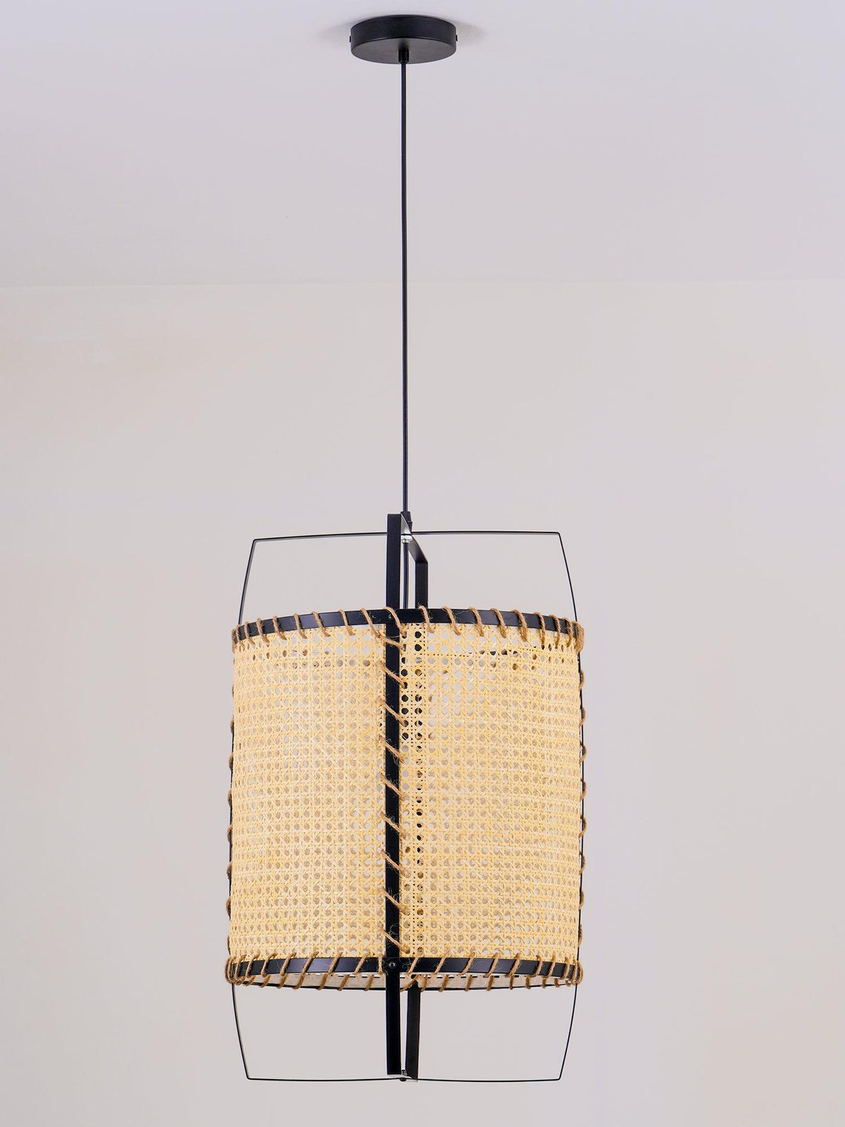 Rattan Cane Pendant Light 15.7"