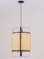 Rattan Cane Pendant Light 15.7"