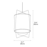 Rattan Cane Pendant Light 15.7"