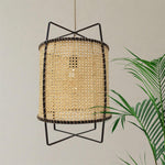 Rattan Cane Pendant Light 15.7"