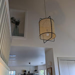 Rattan Cane Pendant Light 15.7"