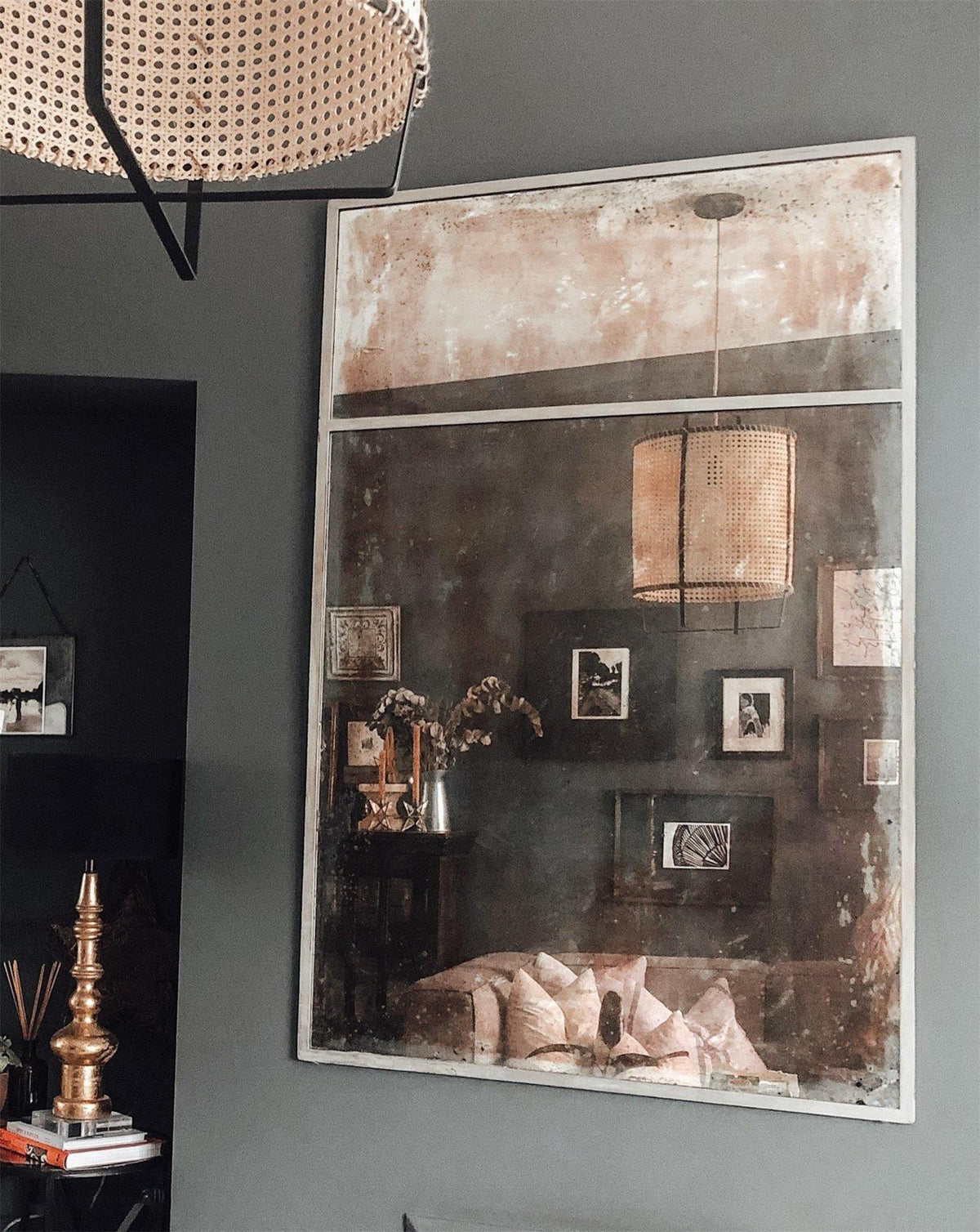 Rattan Cane Pendant Light 15.7"