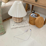 Rattan Pleated Table lamp 9.4"