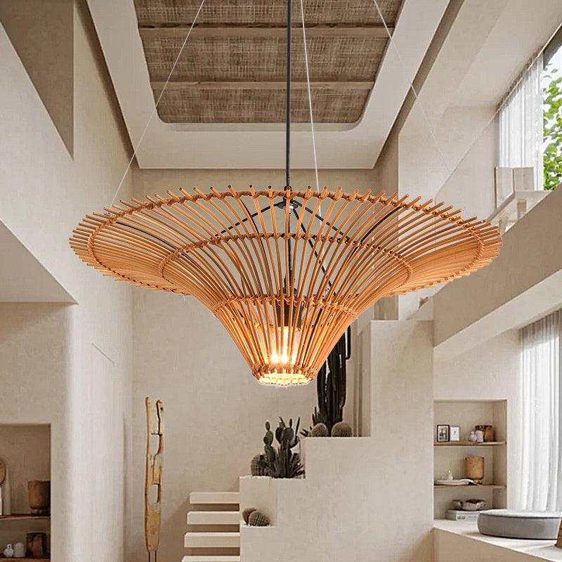 Rattan Water Lily Pendant Lamp
