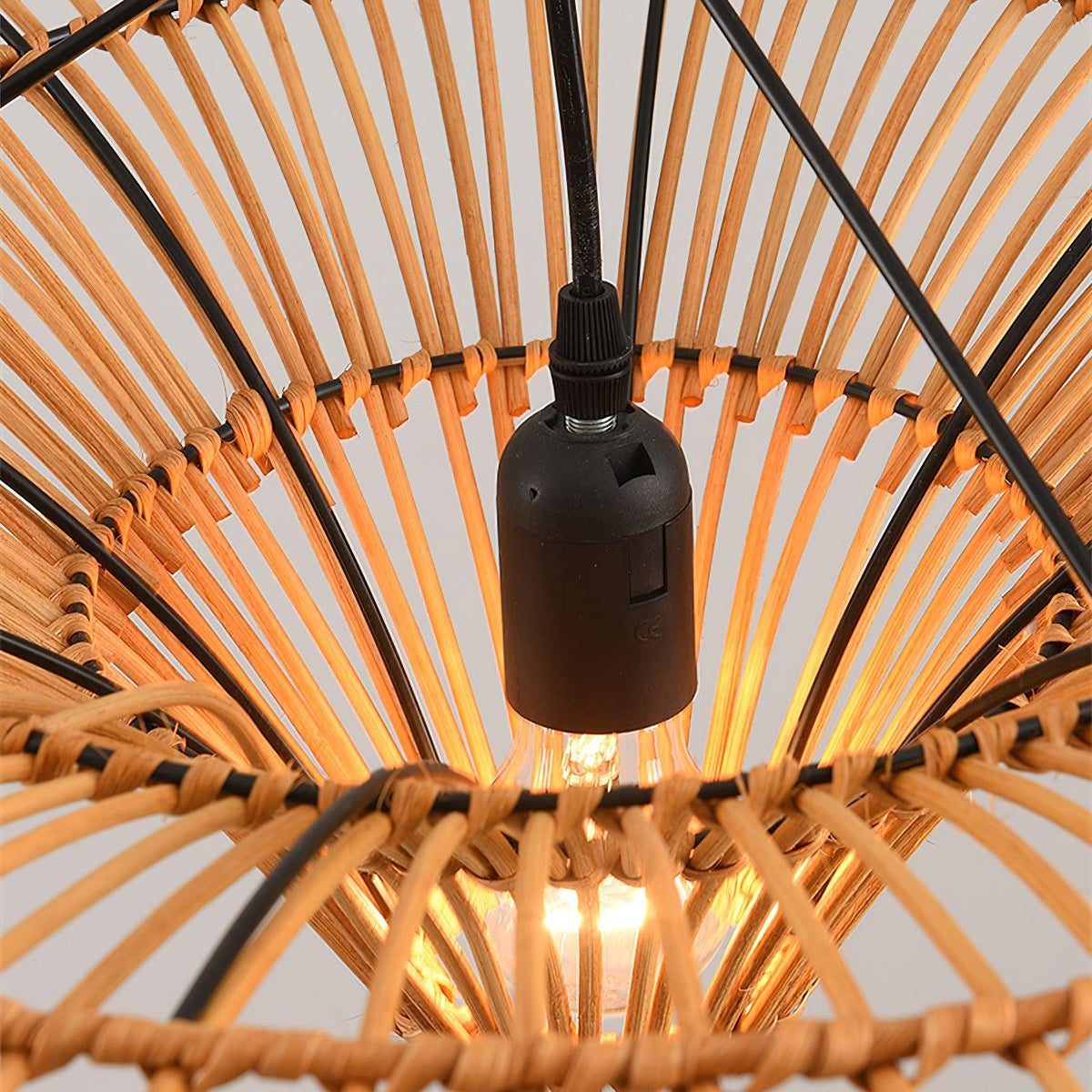 Rattan Water Lily Pendant Lamp