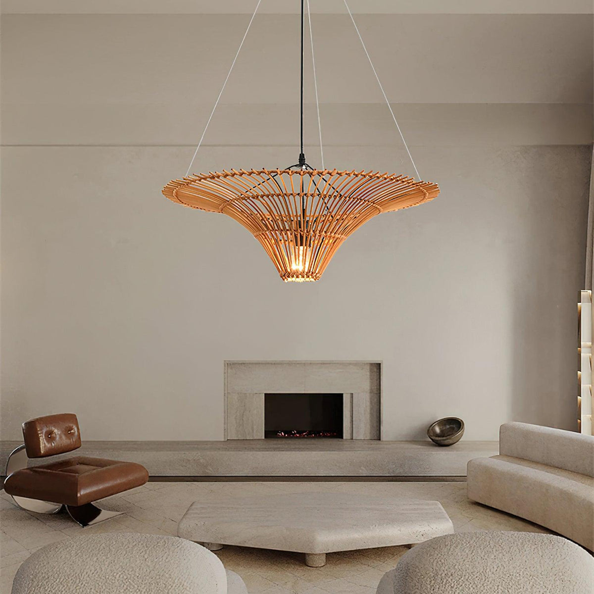 Rattan Water Lily Pendant Lamp