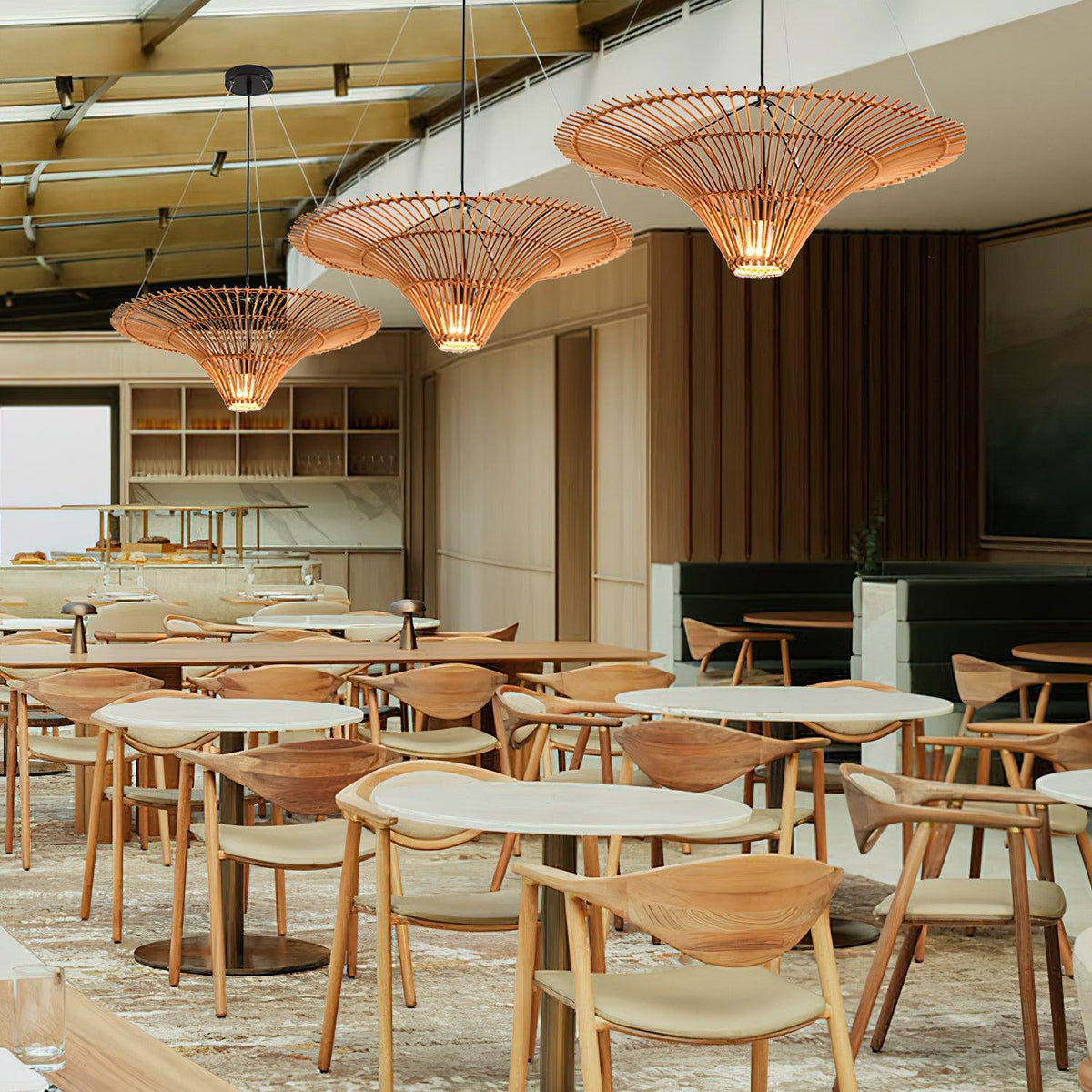 Rattan Water Lily Pendant Lamp