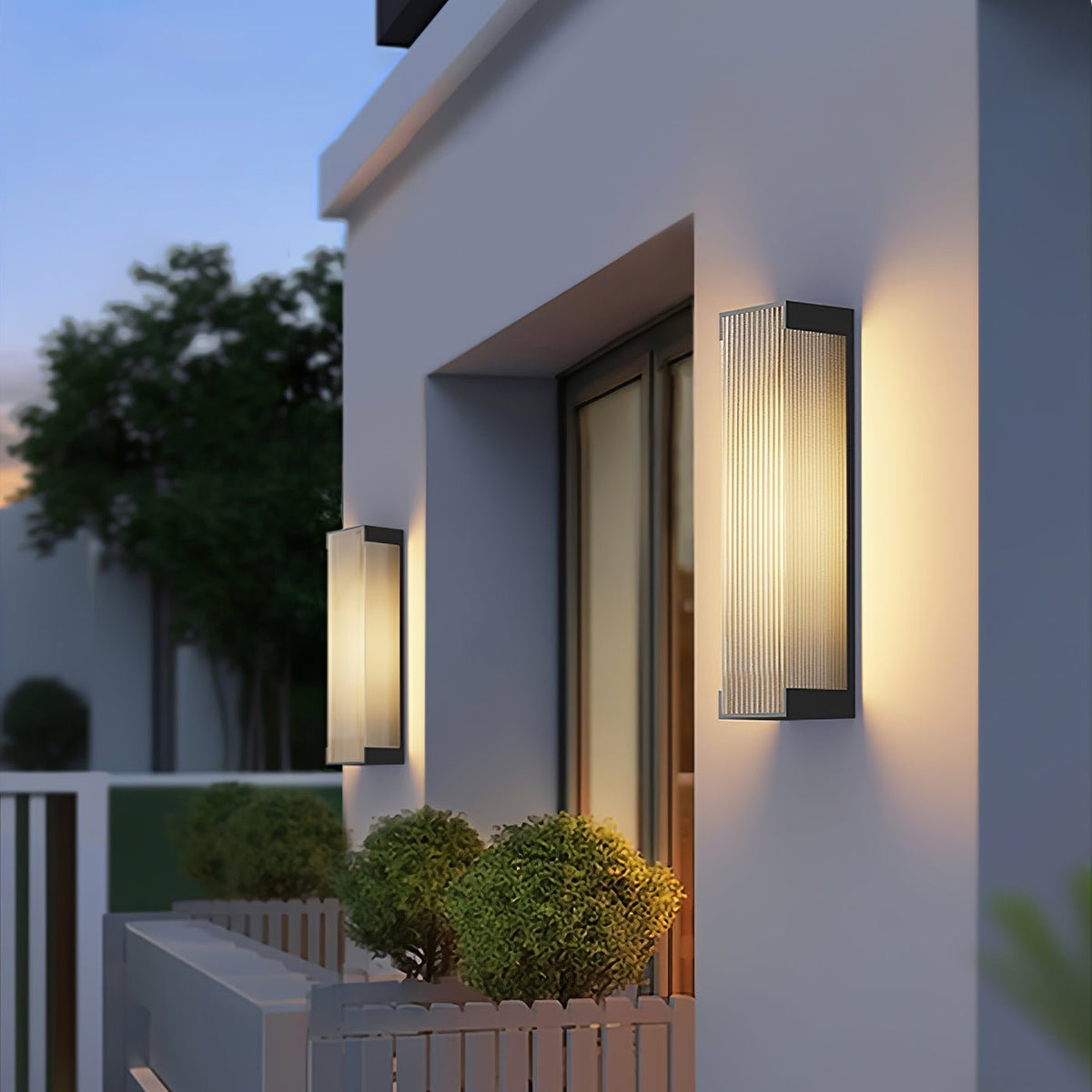 Rectangular Solar Outdoor Wall Light