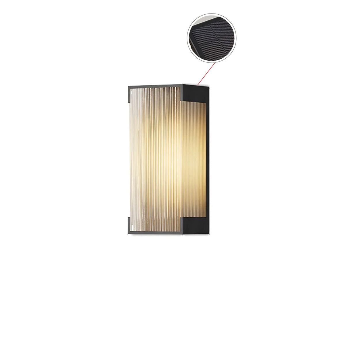 Rectangular Solar Outdoor Wall Light
