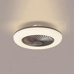 Modern Round Flush Mount Bladeless Ceiling Fans with LED Lights