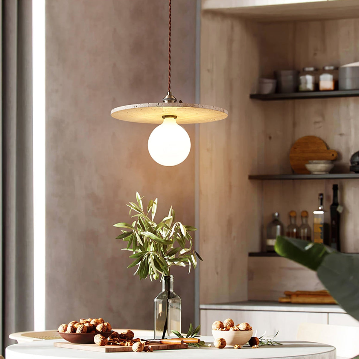 Renzo Travertine Pendant Light