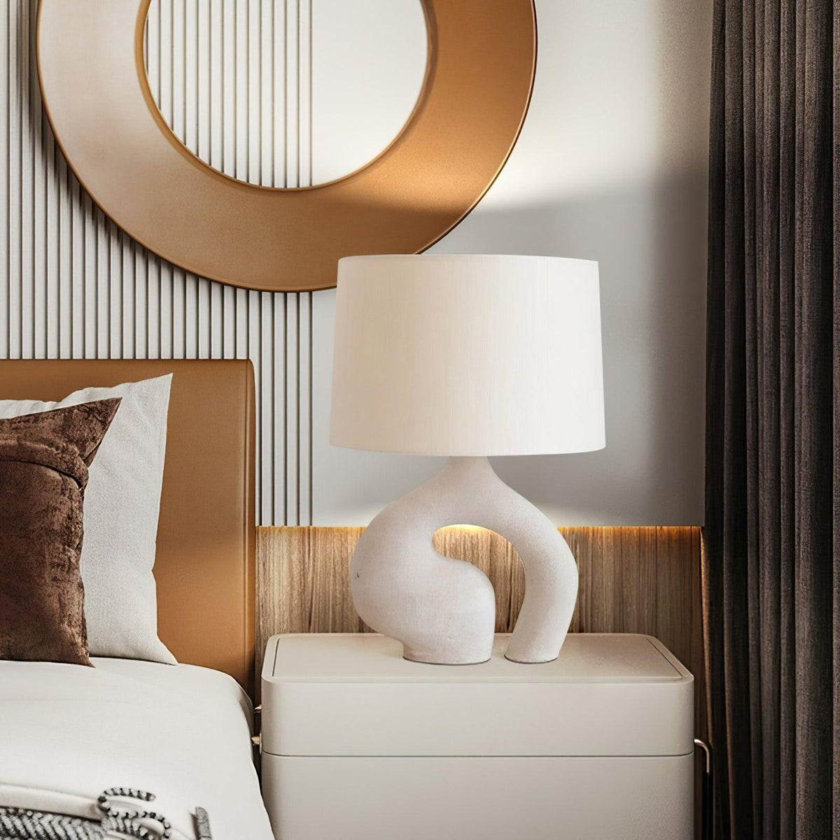 Resin Art Table Lamp 15.7"