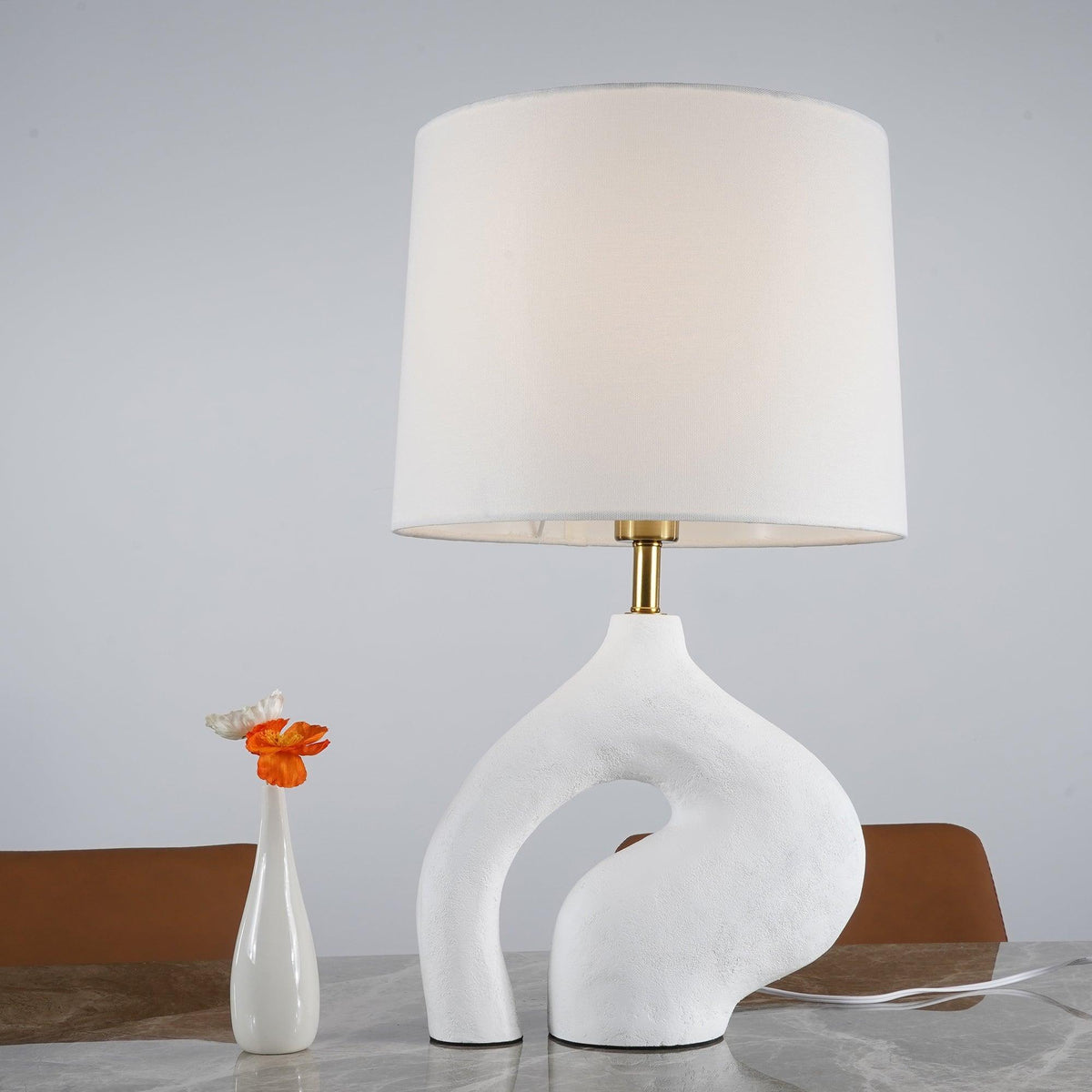 Resin Art Table Lamp 15.7"