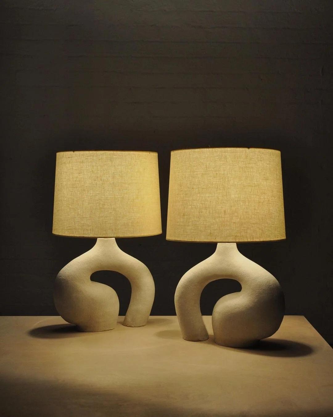 Resin Art Table Lamp 15.7"