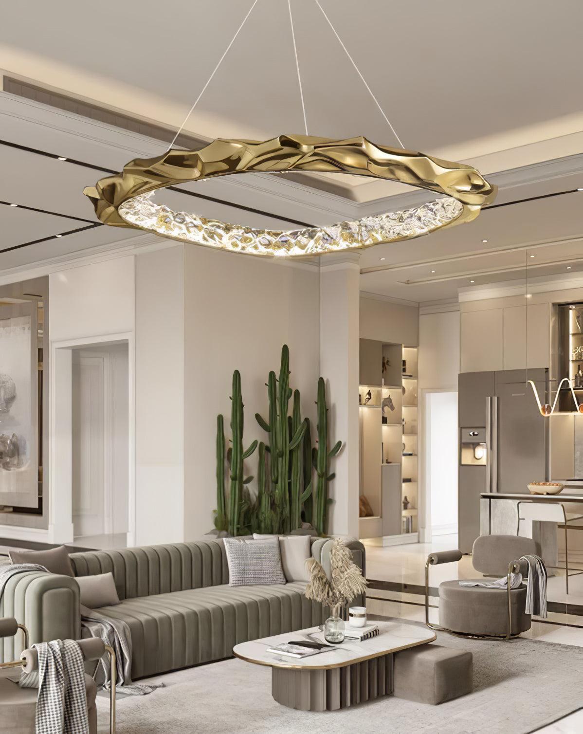 Resin Circlet Brass Pendant Lamp