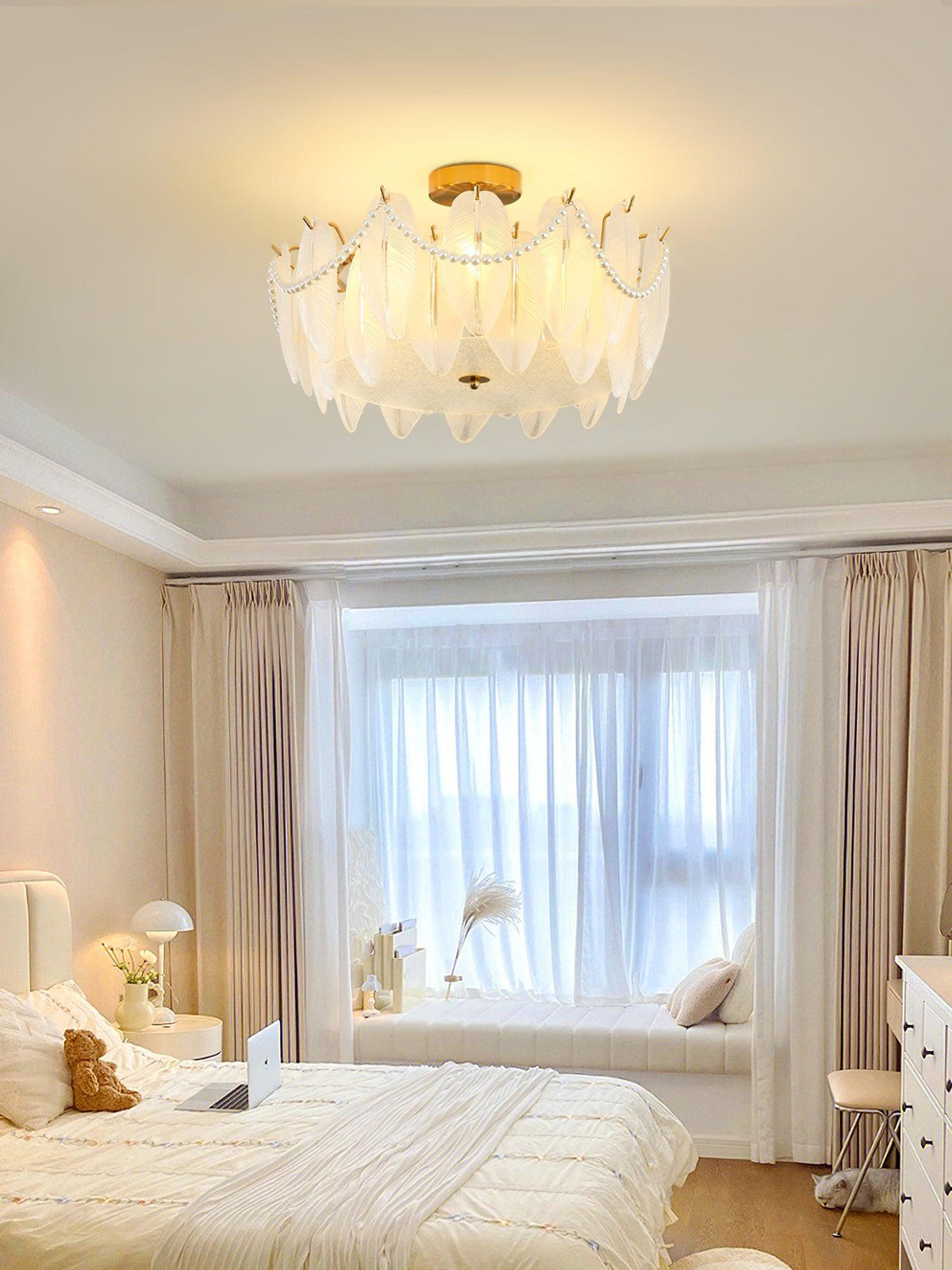 Retro Feather Ceiling Lamp