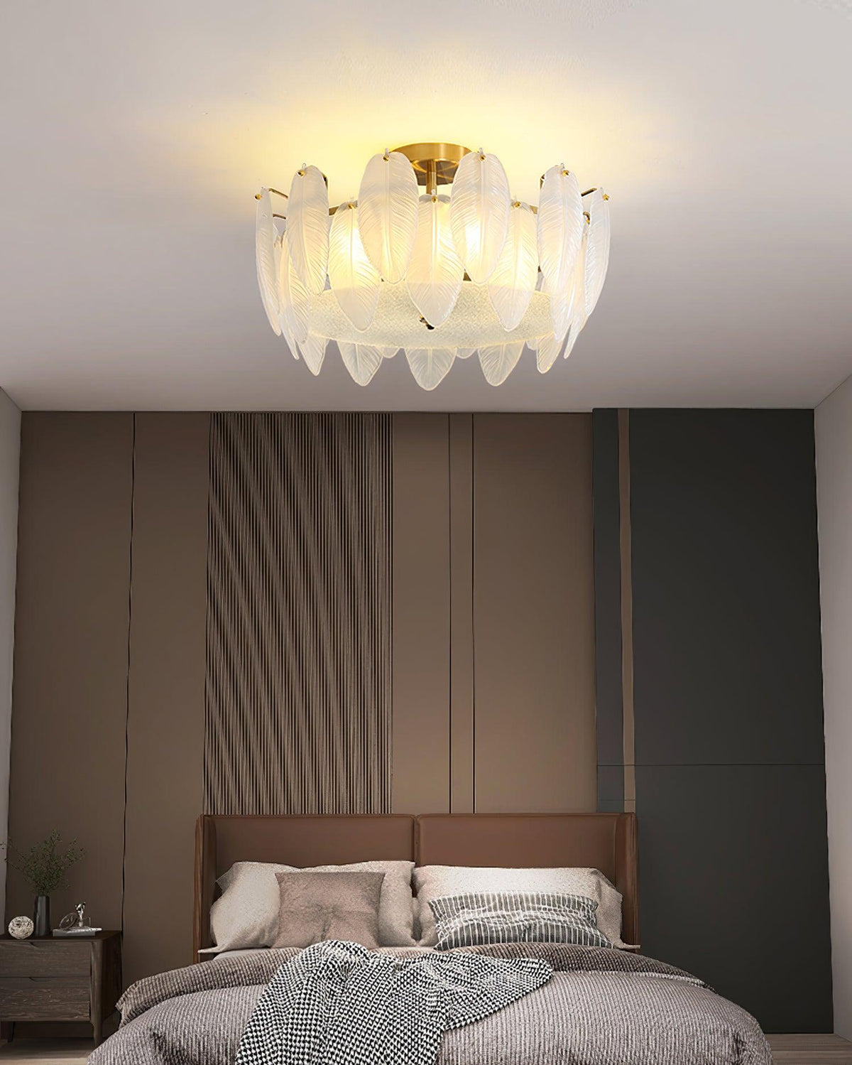 Retro Feather Ceiling Lamp