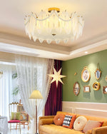 Retro Feather Ceiling Lamp