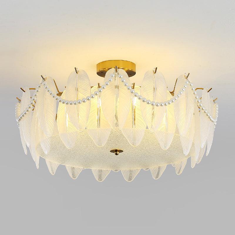 Retro Feather Ceiling Lamp