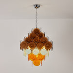 Retro Glass Disc Chandelier