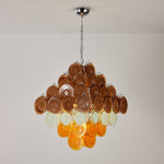 Retro Glass Disc Chandelier