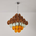 Retro Glass Disc Chandelier