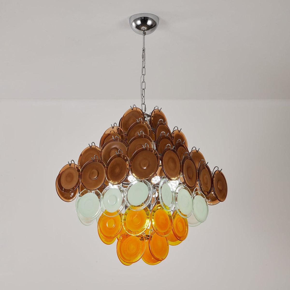 Retro Glass Disc Chandelier