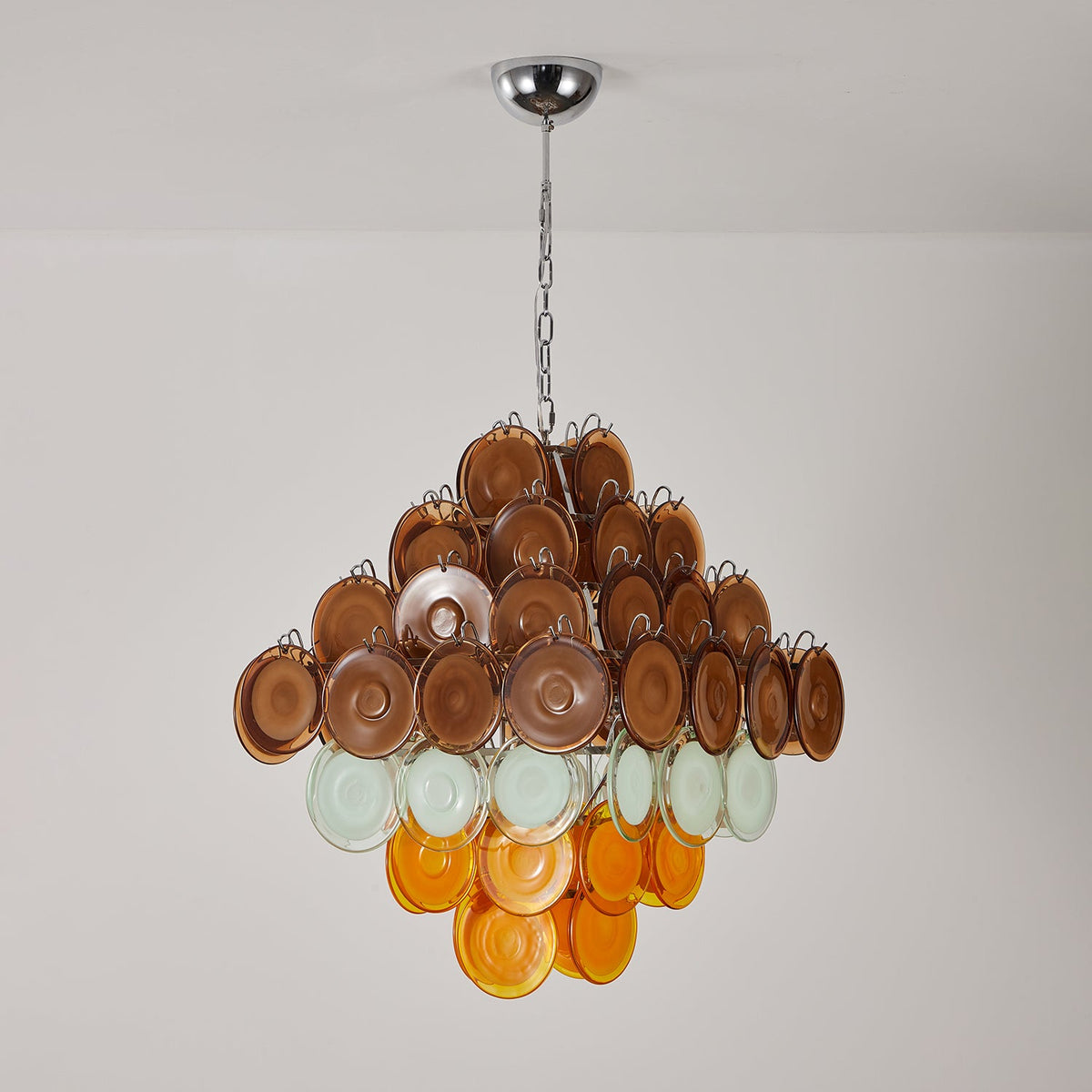 Retro Glass Disc Chandelier