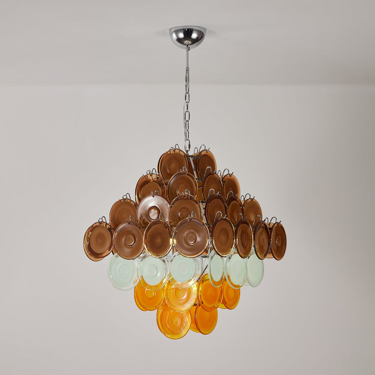 Retro Glass Disc Chandelier