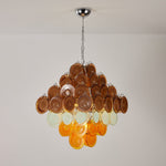 Retro Glass Disc Chandelier