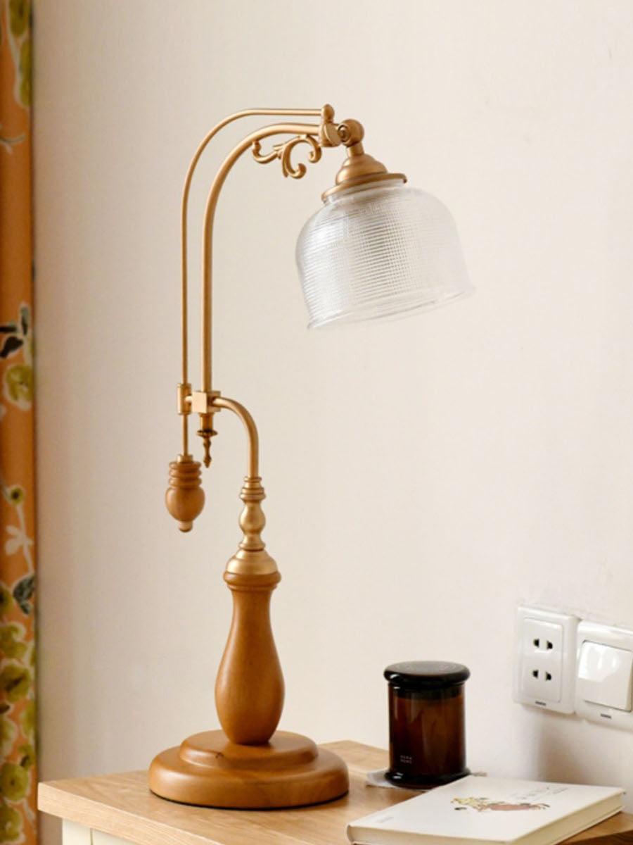 Retro Glass Gooseneck Table Lamp 5.5"