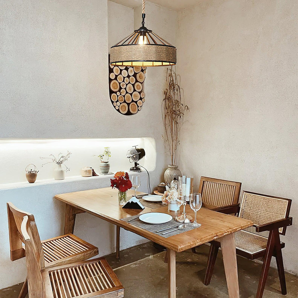 Retro Hemp Rope Exquisite Pendant Light