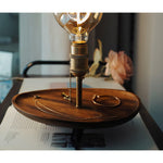 Retro Solid Wood Tray Table Lamp