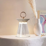 Ribbed Acrylic Built-in Battery Table Lamp