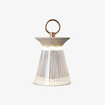 Ribbed Acrylic Built-in Battery Table Lamp