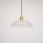 Ribbed Spiral Pendant Swag Light