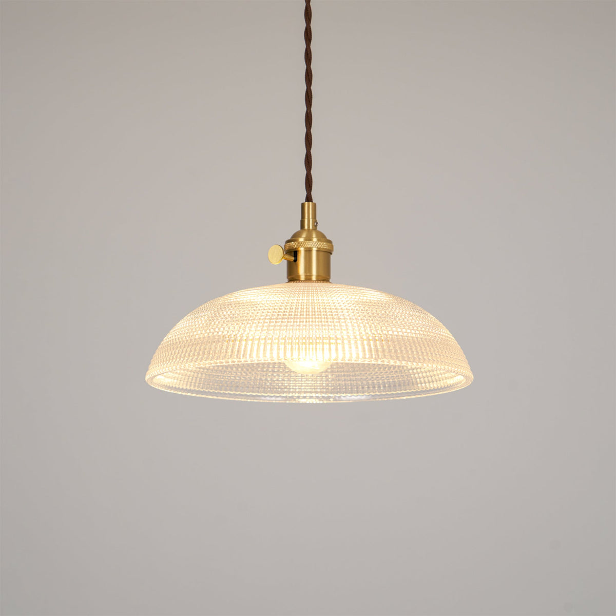 Ribbed Spiral Pendant Swag Light