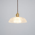 Ribbed Spiral Pendant Swag Light