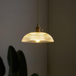 Ribbed Spiral Pendant Swag Light