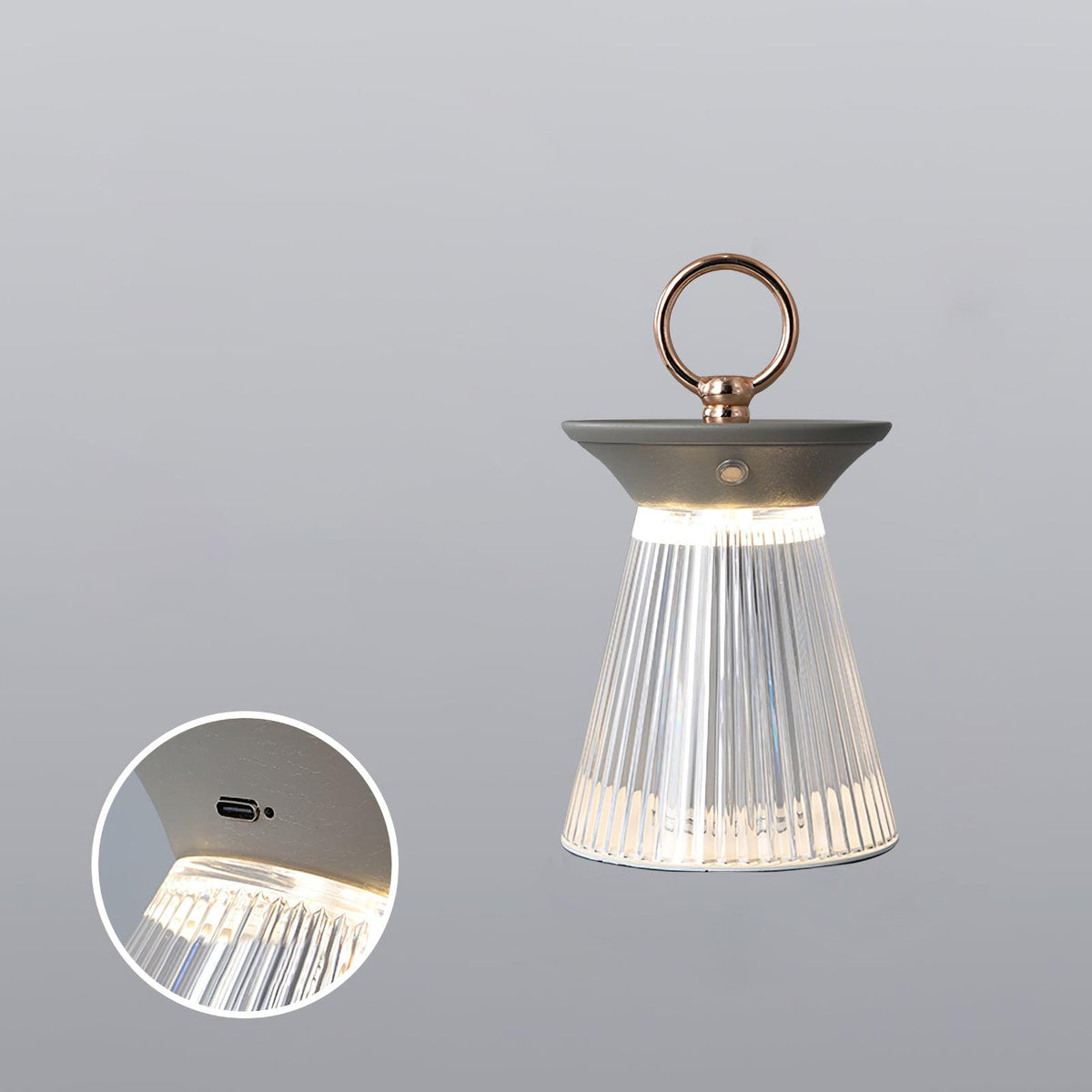 Ribbed Table Lamp 4.5"