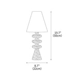 Ripple Wood Table Lamp 8.7"