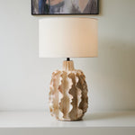Rippled Clay Table Lamp