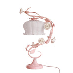 Rose Glass Gooseneck Table Lamp 12.2"