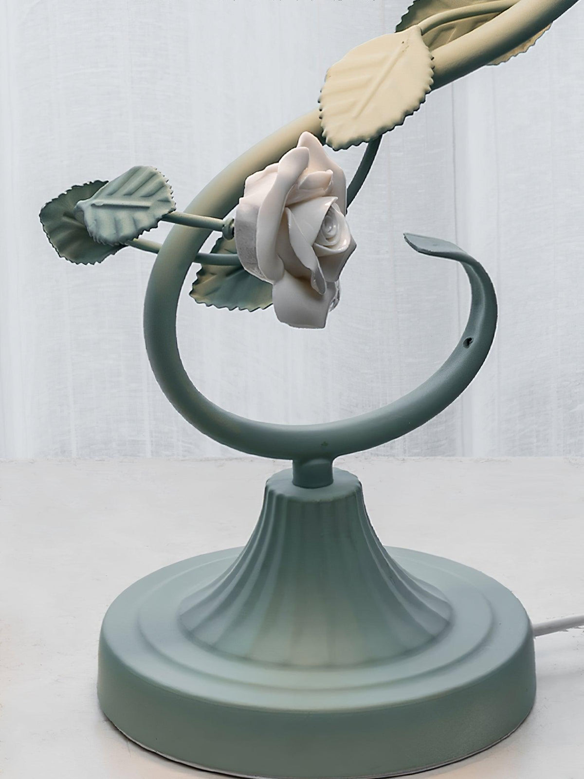 Rose Glass Gooseneck Table Lamp 12.2"