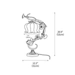 Rose Glass Gooseneck Table Lamp 12.2"