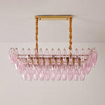 Rose Prism Glass Chandelier