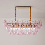 Rose Prism Glass Chandelier