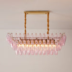 Rose Prism Glass Chandelier